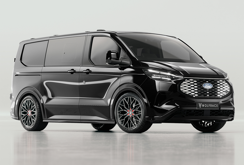 Ford Transit 2024+ Fitted With Our Wolfsburg GT6 Gloss Raven Black & Polished